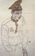 Egon Schiele Russian Prisoner of War (Grigori Kladjishuili) (mk12) Spain oil painting artist